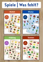 Vorschau - Spiele - Jahreszeiten | Spiele | Was fehlt | DaF DaZ oder Grundschule - Deckblatt