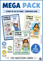 Vorschau - Stundenentwürfe - Mega Pack | Kennenlernspiele für Englisch | 120 Fragekarten - Deckblatt