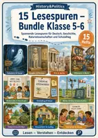 Vorschau - Spiele - 15 Lesespuren – Bundle Klasse 5–6 - Deckblatt