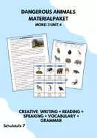 Vorschau - Arbeitsblätter - Materialpaket DANGEROUS ANIMALS - More 3 Unit 4 - Deckblatt