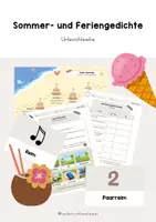 Vorschau - Unterrichtsreihen - Unterrichtsreihe zum Thema Gedichte - Sommer- und Feriengedichte - Eine Klangcollage erstellen - Digitales, entdeckendes und handlungsorientiertes Lernen - Deckblatt