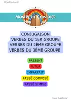 Aperçu - Feuilles d'exercices - Lot de 3 fichiers PDF réunis pour réviser ta conjugaison ! - Page de couverture