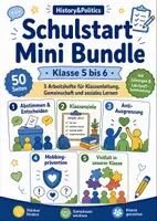 Vorschau - Arbeitsblätter - Schulstart Mini Bundle Klasse 5 bis 6 Klassenleitung Demokratie Gemeinschaft und Ziele - Deckblatt