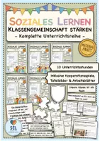 Vorschau - Stundenentwürfe - Soziales Lernen: Sozialtraining "Klassengemeinschaft stärken" - Komplettpaket (10 Unterrichtsstunden) / Klasse 3-5 / Teambuilding / Schuljahresbeginn - Deckblatt