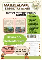 Vorschau - Stundenentwürfe - Materialpaket - Unterrichtsentwurf - Notruf wählen - Deckblatt