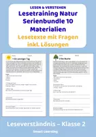 Vorschau - Stundenentwürfe - Lesetraining Natur Materialpaket – Leseverständnis Klasse 2 | 10 Materialien mit Lösungen - Deckblatt
