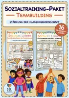 Vorschau - Stundenentwürfe - Soziales Lernen: Sozialtraining-Paket "Teambuilding" - 2 Unterrichtsreihen zur Stärkung der Klassengemeinschaft (16 Unterrichtsstunden) / Klasse 2-5 / Schuljahresbeginn - Deckblatt