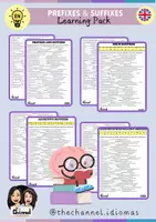 Vista previa - Hojas de trabajo - PREFIXES AND SUFFIXES – Learning Pack - Portada