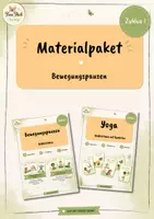 Vorschau - Materialpaket Bewegungspausen: Yoga und Allgemeine Bildkarten - Deckblatt