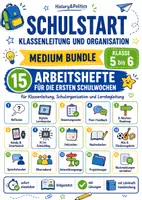 Vorschau - Arbeitsblätter - Schulstart Klassenleitung und Organisation Medium Bundle Klasse 5 bis 6 15 Arbeitshefte - Deckblatt