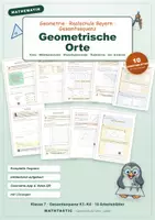 Vorschau - Arbeitsblätter - Geometrische Orte Klasse 7 Realschule – Komplettpaket (10 AB) - Deckblatt