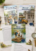 Vorschau - Arbeitsblätter - Materialpaket Leseverständnis - das große Bookletto-Paket - 3 Lesehefte mit Arbeitsmaterial, Deutsch Klasse 4–6 - Deckblatt