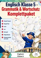 Vorschau - Arbeitsblätter - Englisch Materialpaket Grammatik Klasse 5 - Deckblatt