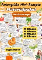 Vorschau - Unterrichtsreihen - Materialpaket Mini-Rezeptkarten Herbst | vegetarisch & vegan | Herbstgruß | Klasse 3–6 - Deckblatt