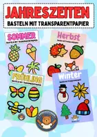 Vorschau - Mal- und Bastelvorlagen - Jahreszeiten Fensterbilder: Basteln mit Transparentpapier (Ab Klasse 1) - Deckblatt