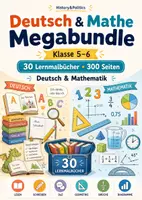 Vorschau - Arbeitsblätter - Deutsch & Mathe Megabundle Klasse 5–6 - Deckblatt