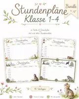 Vorschau - Poster - Stundenpläne Klasse 1–4 Waldorfstyle – in Farbe & Graustufen | Bundle mit und ohne Stundenzahlen - Deckblatt