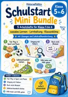 Vorschau - Arbeitsblätter - Schulstart Mini Bundle Klasse 5 bis 6 Arbeitshefte zu Fair Play Fehlerkultur Lernhaltung Selbstwirksamkeit und Hilfe - Deckblatt