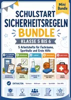 Vorschau - Arbeitsblätter - Schulstart Sicherheitsregeln Bundle Klasse 5 bis 6 Fachräume Sporthalle Erste Hilfe - Deckblatt