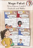 Vorschau - Arbeitsblätter - Ferienheft Deutsch & Mathe Paket Klasse 1-2 | Wiederholung Sommerferien - Deckblatt