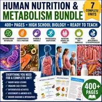 Vorschau - Unterrichtsreihen - Human Nutrition & Metabolism Mega Bundle | 7 High School Biology Units - Deckblatt