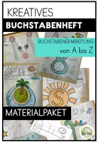 Vorschau - Arbeitsblätter - Kreatives Buchstabenheft – Buchstabenerarbeitung von A bis Z - Deckblatt