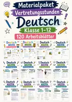 Vorschau - Stundenentwürfe - Materialpaket Deutsch - Vertretungsstunden Klasse 1-12 | 120 sofort einsetzbare Arbeitsblätter - Deckblatt
