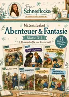 Vorschau - Stundenentwürfe - Materialpaket: Abenteuer & Fantasie Klasse 3-4 Themenhefte zur Freiarbeit - Deckblatt