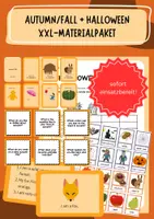 Vorschau - Arbeitsblätter - GROWING BUNDLE: Autumn & Halloween 🍂🎃 (Englisch) | XXL Materialpaket - Deckblatt