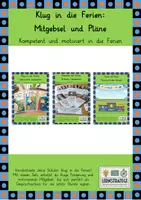 Vorschau - Arbeitsblätter - Ferienpaket: Klug und motiviert durch die Ferien - Deckblatt