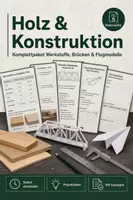 Vorschau - Arbeitsblätter - Holz & Konstruktion: Komplettpaket Technik - Deckblatt