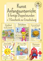 Vorschau - Spiele - Materialpaket Kunst Grundschule Anfangsunterricht - Einschulung Kunst - Kunst Klasse 1 Sommer - Deckblatt