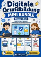 Vorschau - Arbeitsblätter - Digitale Grundbildung Mini Bundle Klasse 5 bis 6 Schulstart Medienbildung und Informationsprüfung - Deckblatt