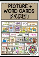 Vorschau - Stationenlernen - Bildkarten / Wortkarten Englisch, Flashcards, Picture Cards, Wortschatz | Materialpaket - Deckblatt