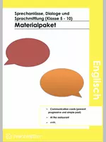 Vorschau - Arbeitsblätter - Materialbundle - Sprechanlässe, Dialoge und Sprachmittlung - Deckblatt