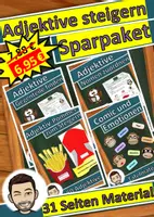 Vorschau - Stundenentwürfe - Materialpaket Rechtschreibung Adjektive - Rechtschreibung (auch Homeschooling) - Deckblatt
