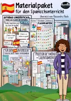 Vorschau - Arbeitsblätter - Spanischunterricht 🇪🇸 - Komplettpaket Materialpaket Spanisch - Deckblatt