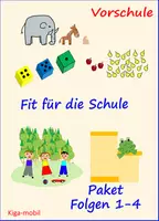 Vorschau - Arbeitsblätter - Paket “Fit für die Schule Folge 1 bis 4” für die Vorschule - Deckblatt