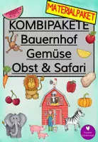 Vorschau - Unterrichtsreihen - Materialpaket - Kombipaket Obst - Gemüse - Bauernhof - Safari - Deckblatt