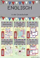 Vorschau - Stationenlernen - Englisch Paket für die Grundschule MATERIALPAKET / SPARPAKET / SPARSET / BUNDLE - Deckblatt