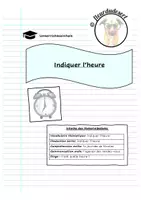 Vorschau - Arbeitsblätter - Materialpaket: Indiquer l'heure - Deckblatt