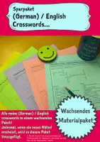 Vorschau - Arbeitsblätter - Wachsendes Sparpaket: (German) / English vocabulary crosswords - Deckblatt