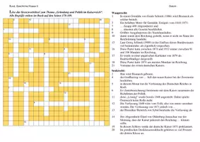 Vorschau - Arbeitsblätter - historische Kreuzworträtsel - Deckblatt
