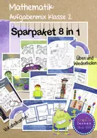 Vorschau - Arbeitsblätter - Arbeitsblätter Mix: Mathematik Klasse 2 gemischte Übungen - Deckblatt