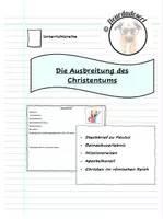 Vorschau - Stundenentwürfe - Die Ausbreitung des Christentums - Deckblatt
