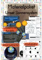Vorschau - Arbeitsblätter - Materialpaket Unser Sonnensystem - Deckblatt