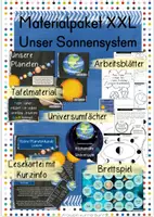 Vorschau - Arbeitsblätter - Materialpaket XXL Unser Sonnensystem - Deckblatt