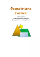 Vorschau - Arbeitsblätter - Materialpaket. Geometrische Formen und Körper, Auslegematerial - Deckblatt