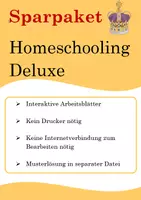 Vorschau - Arbeitsblätter - Homeschooling Englisch Deluxe - interaktive Arbeitsblätter - Materialpaket - Deckblatt