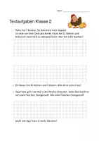 Vorschau - Arbeitsblätter - 2 x AB Textaufgaben Mitte Klasse 2 mit Kapitänsaufgaben (lösbar oder nicht) - Deckblatt